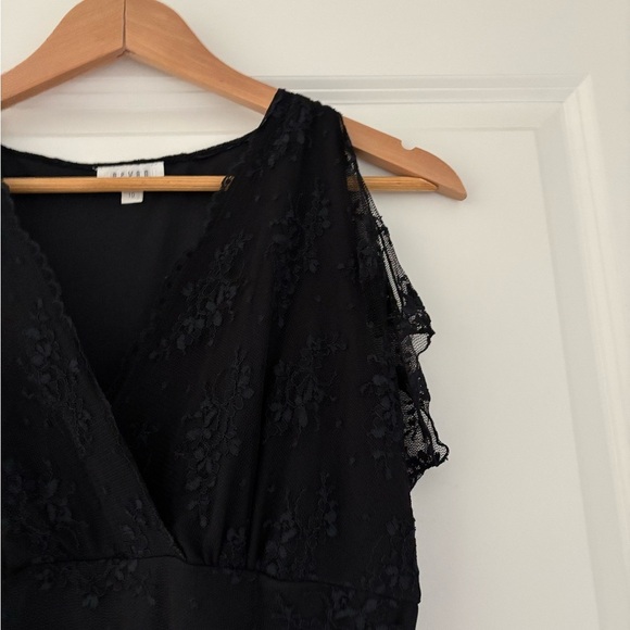 VTG Y2K Devan Black Lace Dress Split Sleeve Whismigoth Witchy - Picture 5 of 6